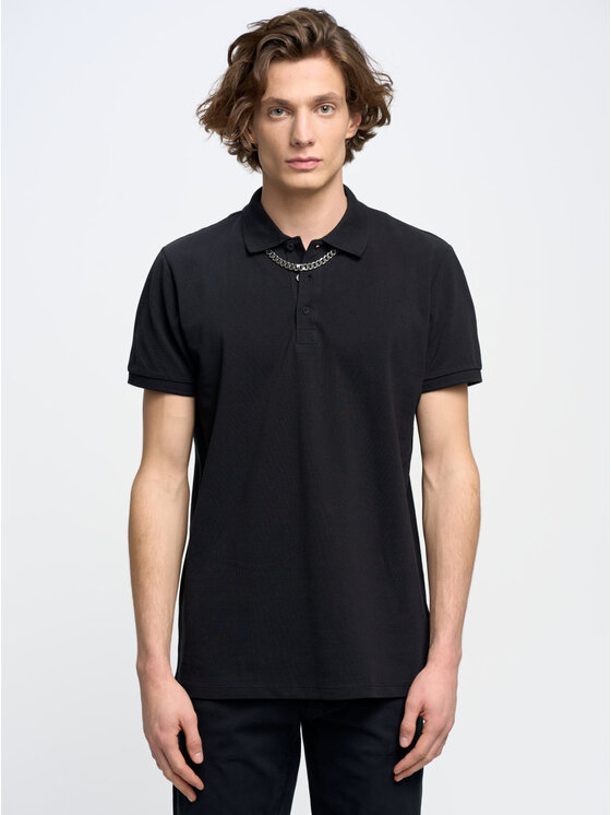 BIG STAR BIG STAR Polo markolinos_906 Czarny Basic Fit