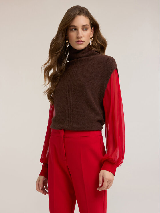 Motivi Motivi Cardigan M063W003744N022 Marrone Slim Fit