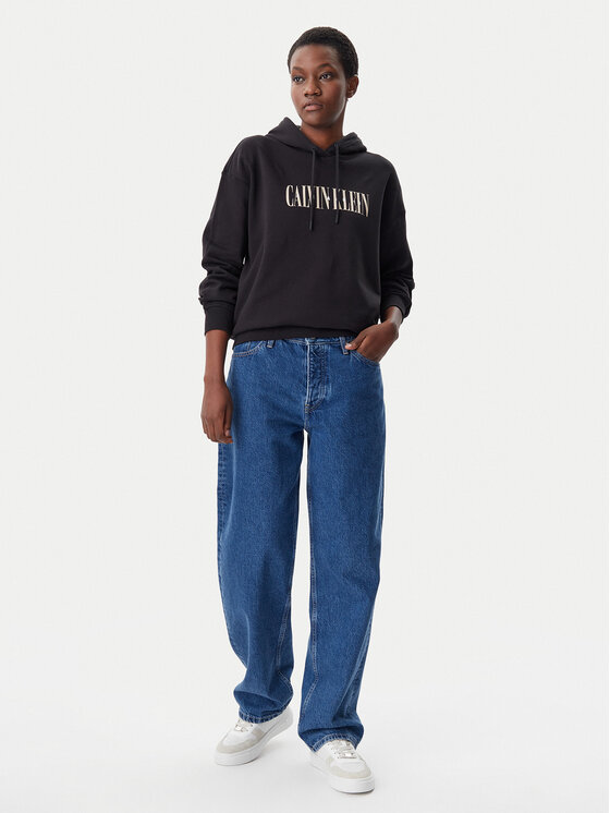 Calvin Klein Jeans Calvin Klein Jeans Pulóver Varsity J20J225579 Fekete Regular Fit