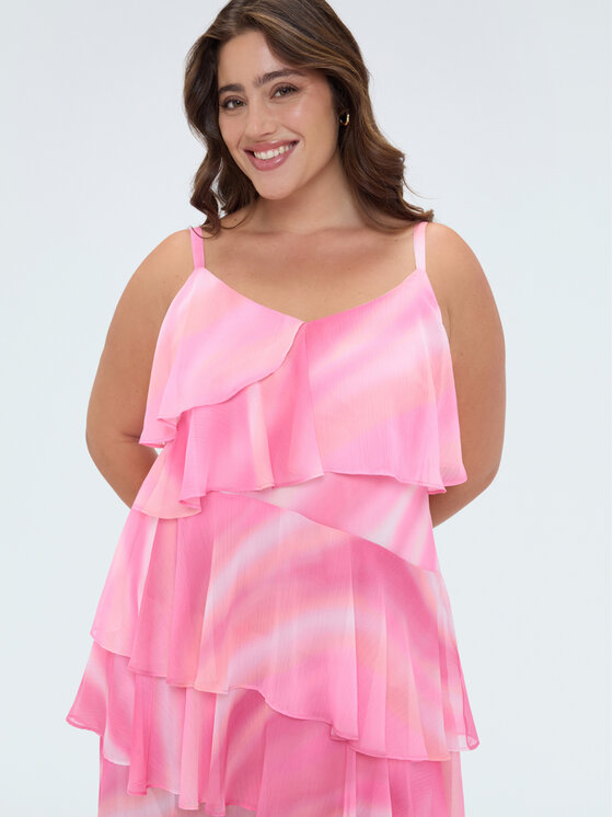 Fiorella Rubino Fiorella Rubino Abito da sera 7047T001813N0R6 Rosa Regular Fit
