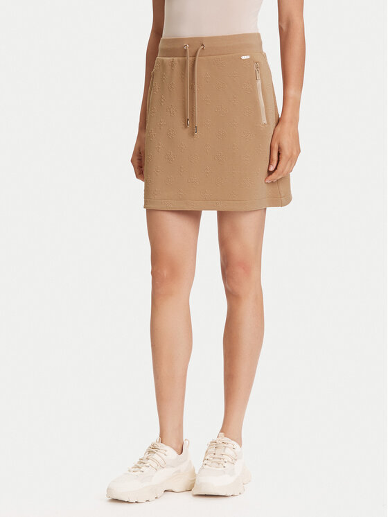 Guess Guess Miniszoknya V5YD03 KBSL2 Barna Regular Fit