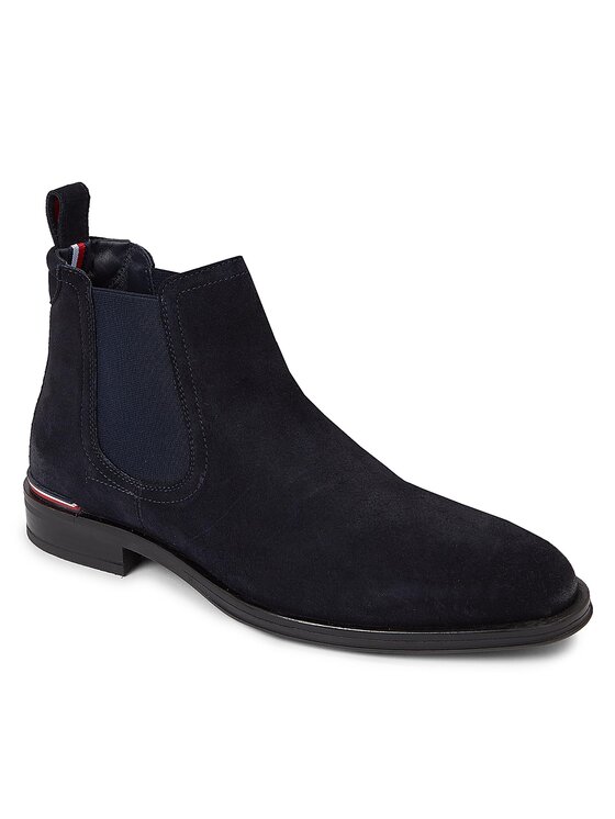 Tommy Hilfiger Tommy Hilfiger Челсі Core Rwb Hilfiger Suede Chelsea FM0FM04757 Голубий