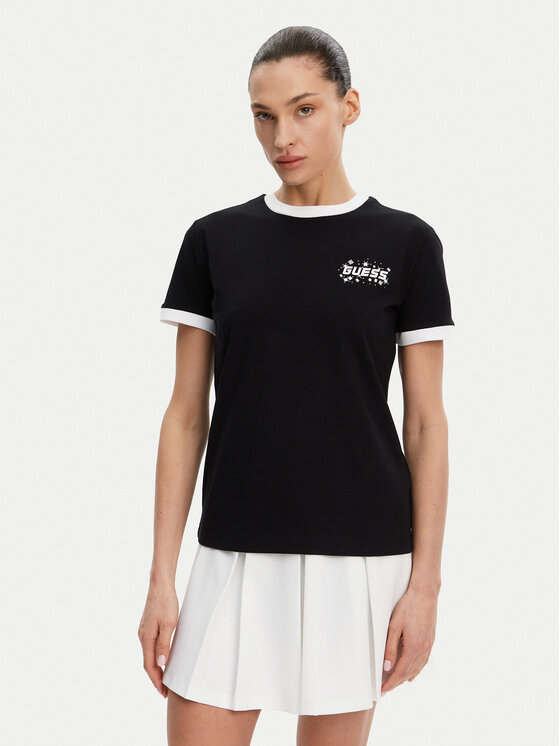 Guess Guess T-Shirt V5GI11 I3Z14 Czarny Regular Fit