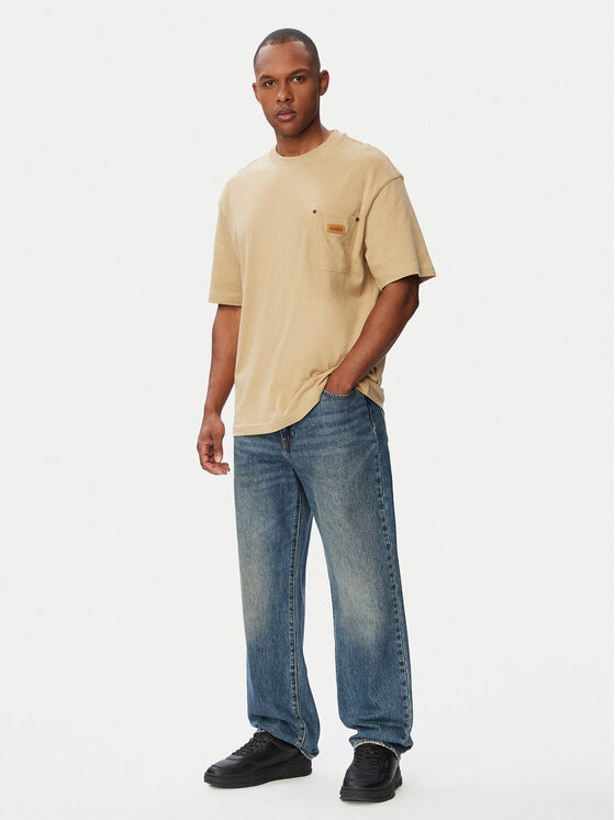 HUGO HUGO Футболка Nevado 50564045 Бежевий Loose Fit