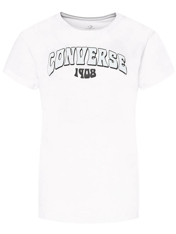 Converse Converse T-shirt Greetings Tee 10019572 Bianco Oversize