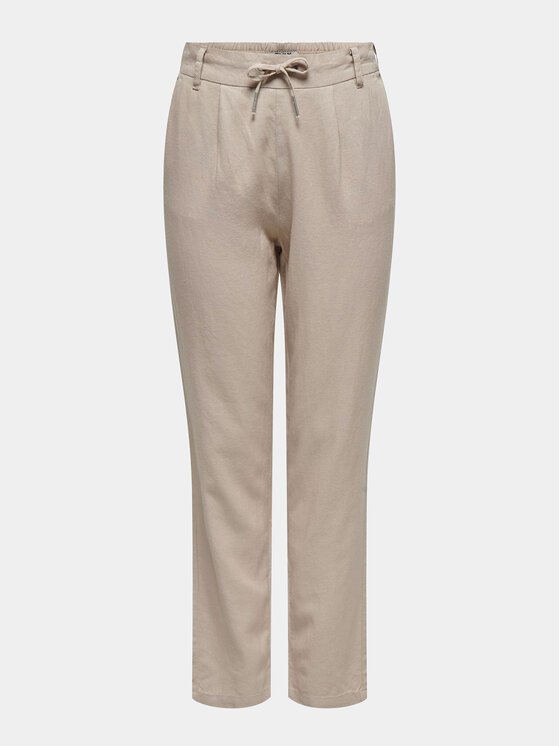 ONLY ONLY Riidest püksid Caro Poptrash 15278710 Beež Comfort Fit