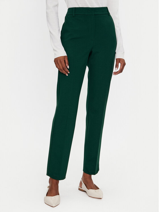 Marella Pantaloni din material Gemma 2423786054 Verde Slim Fit