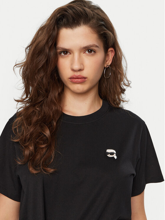 KARL LAGERFELD KARL LAGERFELD Tricou A1W17025 Negru Relaxed Fit