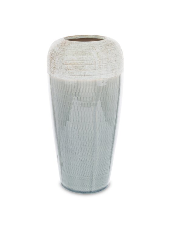MIAhome MIAhome Wazon ceramiczny niebiesko-biały 25x12x12 cm SASSARA wysoki Kolorowy