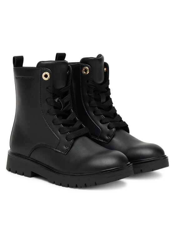 Tommy Hilfiger Tommy Hilfiger Trapery Lace-Up Bootie T3A5-34012-1355 S Czarny