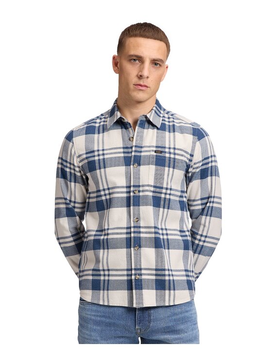 Lee Lee Koszula 112386411 Niebieski Regular Fit