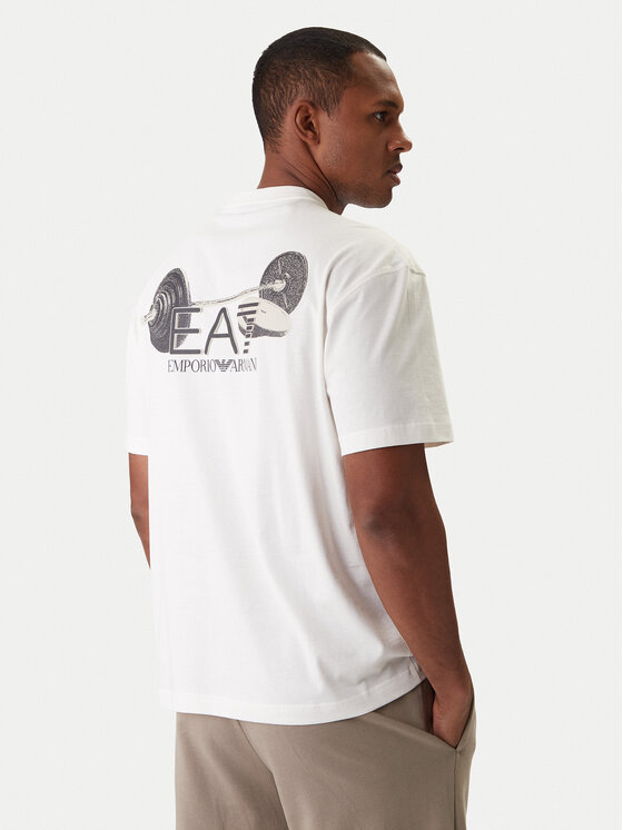 EA7 Emporio Armani EA7 Emporio Armani Tricou 7M001402 AF22264 U0004 Écru Regular Fit