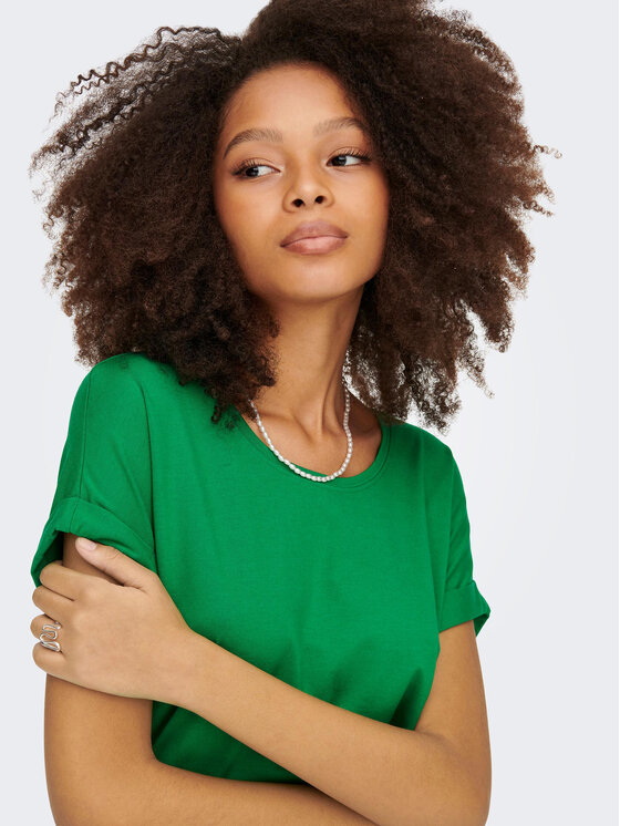 ONLY ONLY T-Shirt 15106662 Zielony Regular Fit