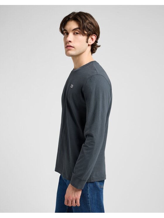 Lee Lee T-shirt LS PATCH LOGO TEE Blu Regular Fit