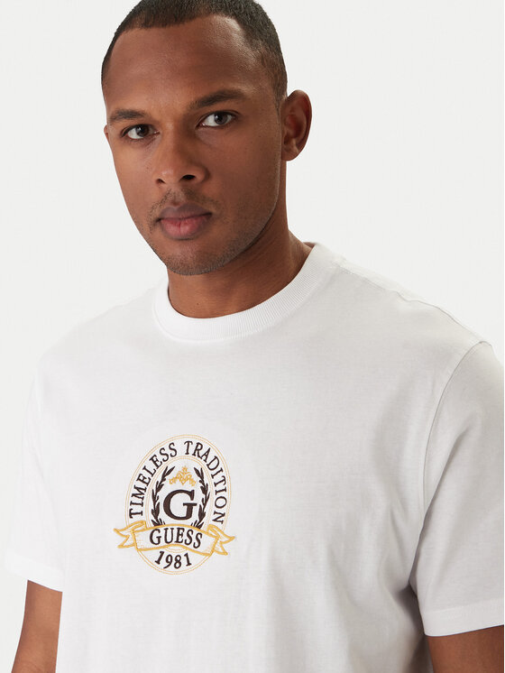 Guess Guess Tričko M6RI16 I3Z14 Biela Regular Fit