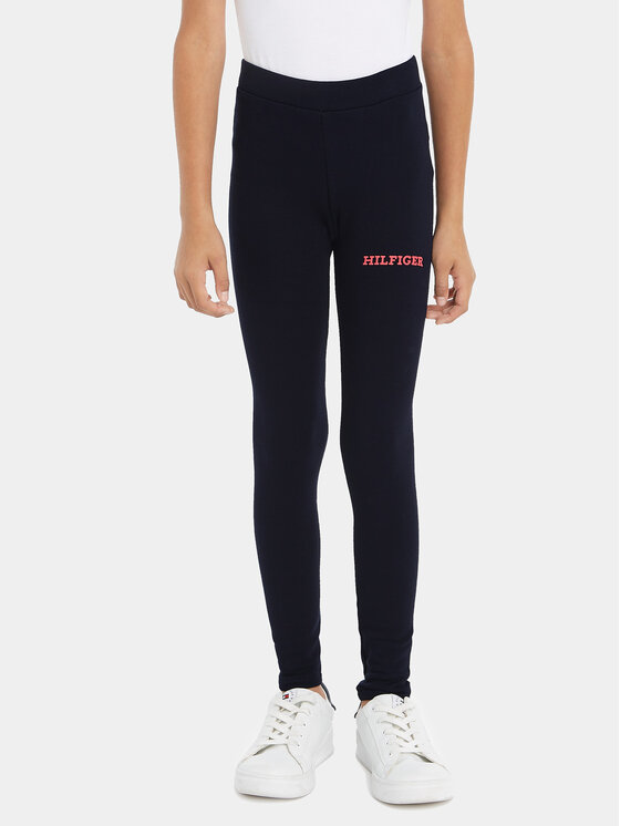 Tommy Hilfiger Tommy Hilfiger Leggings Monotype KG0KG07880 D Sötétkék Slim Fit