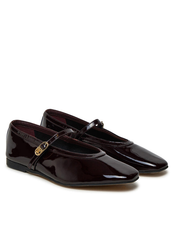 Tommy Hilfiger Tommy Hilfiger Baleriny FW0FW08577 Bordowy
