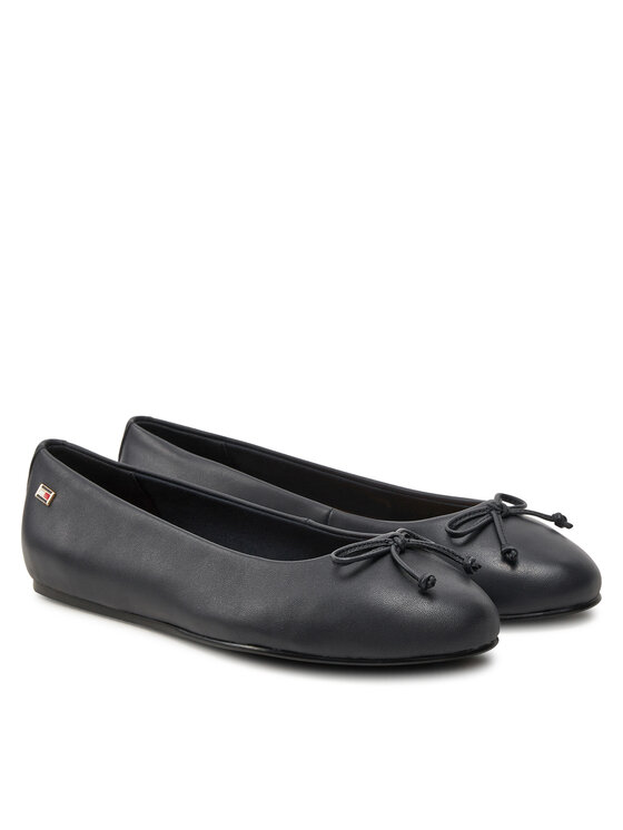 Tommy Hilfiger Tommy Hilfiger Baleríny Essential Chic Ballerina FW0FW08059 Tmavomodrá