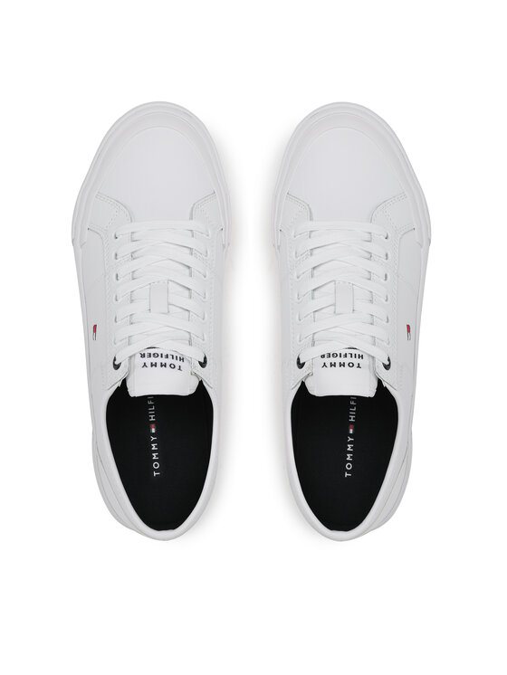 Tommy Hilfiger Tommy Hilfiger Teniszcipő Core Corporate Vulc Leather FM0FM04561 Fehér