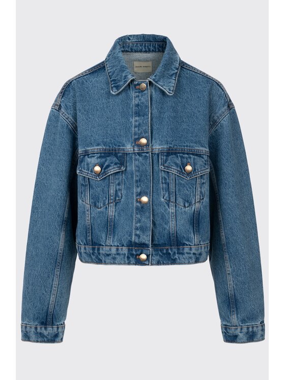 MARI PRETI MARI PRETI Jeansová bunda Denim Rust Tmavomodrá Regular Fit