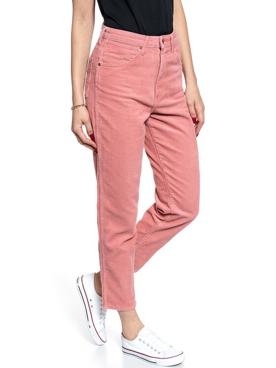 Wrangler Wrangler Pantaloni di tessuto MOM JEANS Rosa Regular Fit