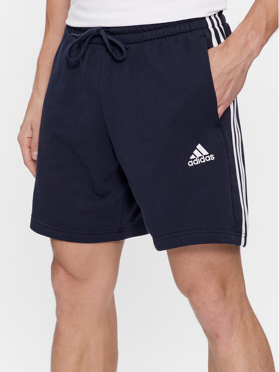 adidas adidas Sportovní kraťasy Essentials French Terry 3-Stripes Shorts IC9436 Modrá Regular Fit