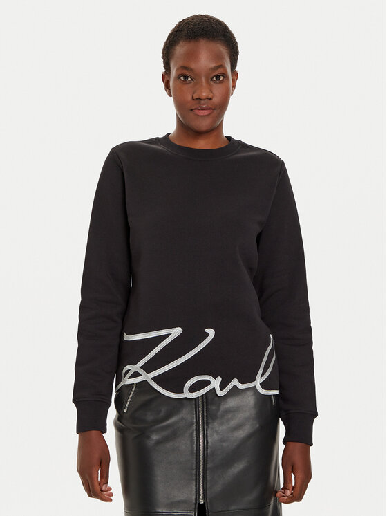 KARL LAGERFELD KARL LAGERFELD Bluză 245W1815 Negru Regular Fit