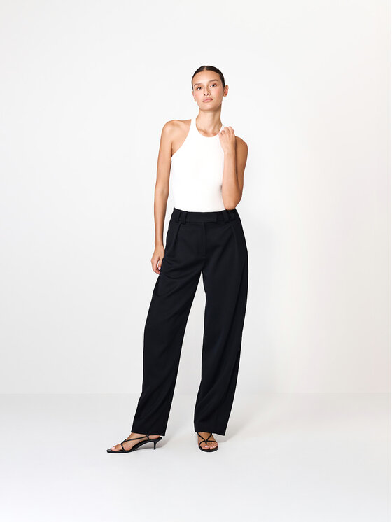 La Mania La Mania Společenské kalhoty ISAAC Černá Basic Fit