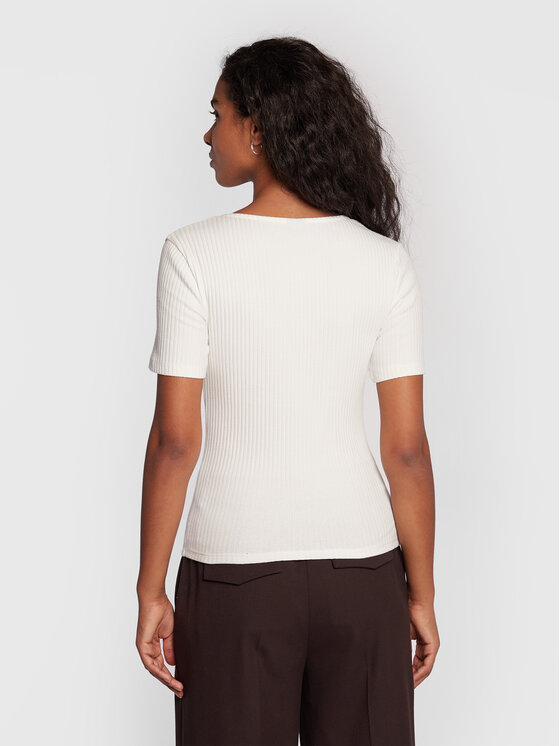 Blusa Gia 19059 Bianco Slim Fit
