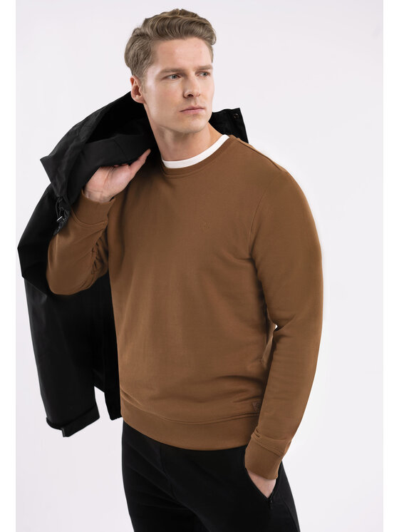 Volcano Volcano Bluza B-ANDY Brązowy Regular Fit