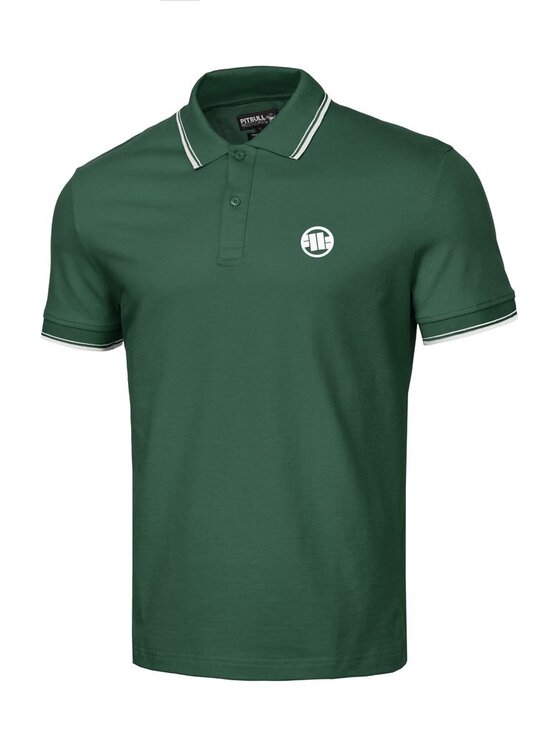PITBULL PITBULL Polo Koszulka Zielony Regular Fit