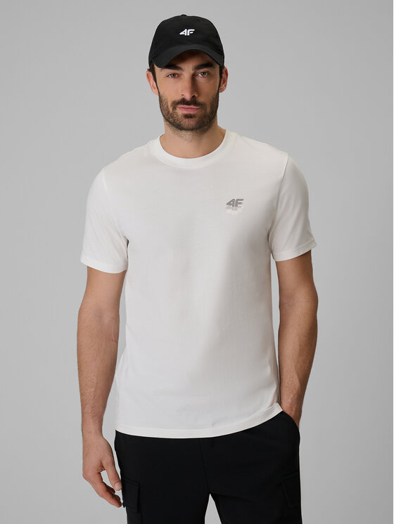 4F 4F T-Shirt COMMERCIAL 4 Biały Regular Fit