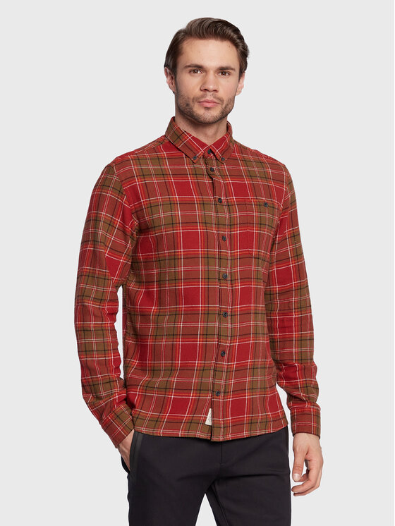 Camicia 20714943 Rosso Regular Fit