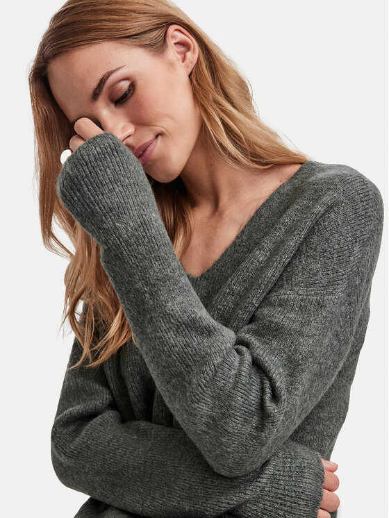 Vero Moda Vero Moda Svetr Crewlefile 10233357 Zelená Loose Fit