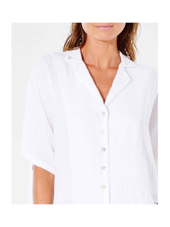 Rip Curl Rip Curl Koszula Premium Surf S/S Shirt Biały Relaxed Fit