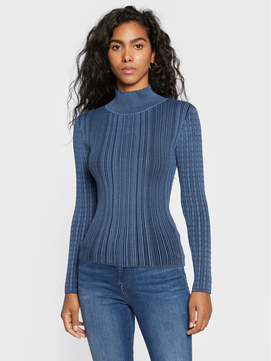 Guess Guess Πουλόβερ W2BR56 Z30I2 Μπλε Slim Fit