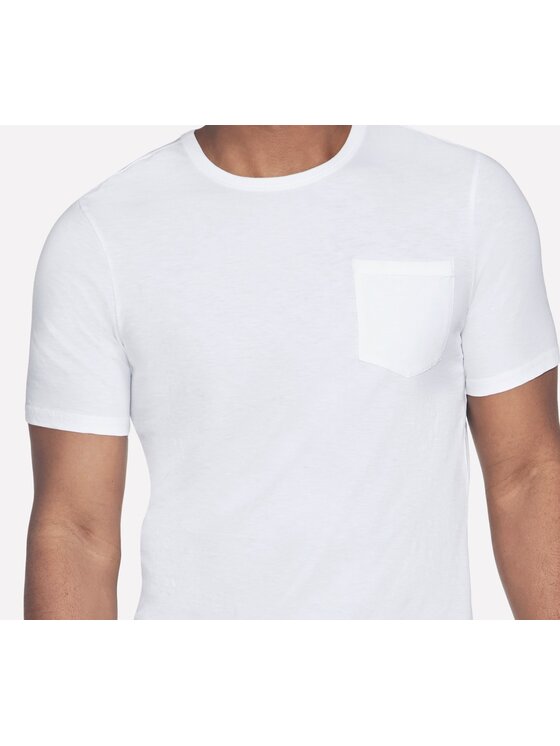 Skechers Skechers T-Shirt TS26-WHT Biały Regular Fit