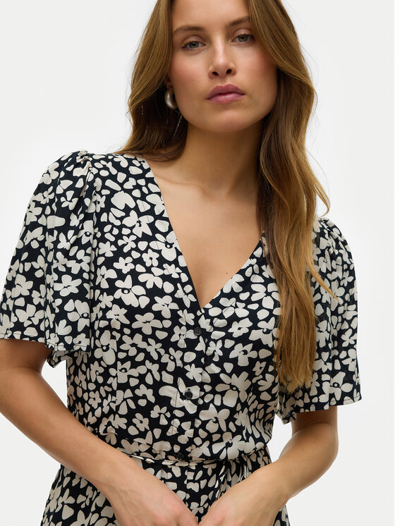 Vero Moda Vero Moda Nyári ruha Alba 10330301 Fekete Regular Fit