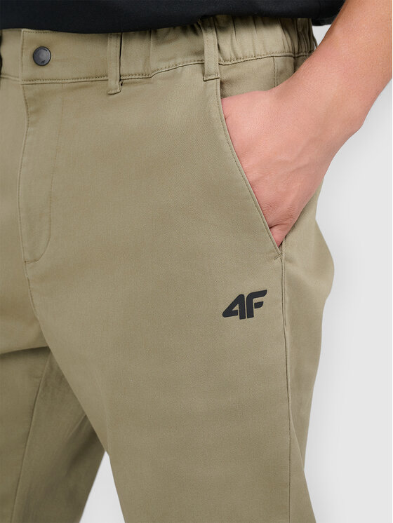 4F 4F Spodnie dresowe 4FWAW26TTROM1808-43S Khaki Active Fit
