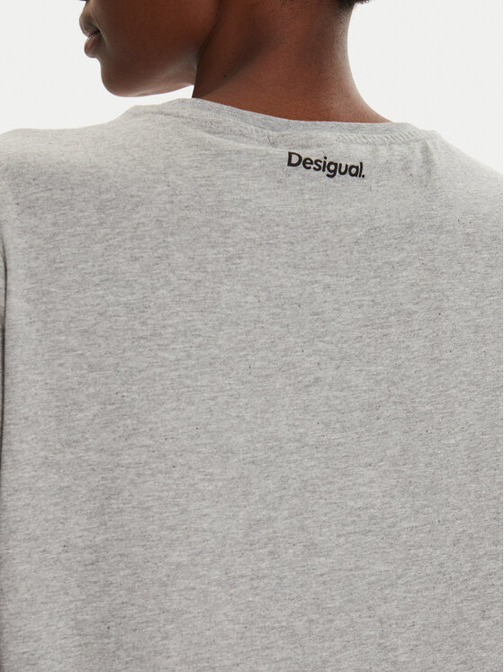 Desigual Desigual T-Shirt Shadow 24WWTK11 Γκρι Regular Fit
