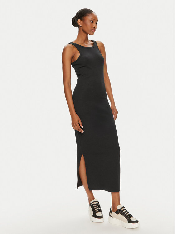 Pieces Rochie de zi Ruka 17136447 Negru Slim Fit