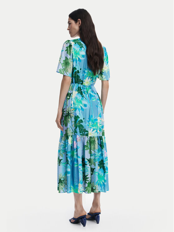 Desigual Desigual Rochie tip cămașă Nancy 25SWVW18 Albastru Regular Fit