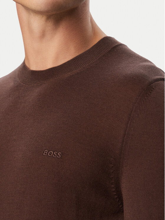 BOSS BOSS Pullover Leno  50571914 Dunkelbraun Regular Fit