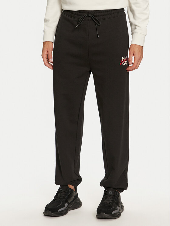 HUGO Hugo Спортивні штани Dlogopante 50521082 Чорний Relaxed Fit