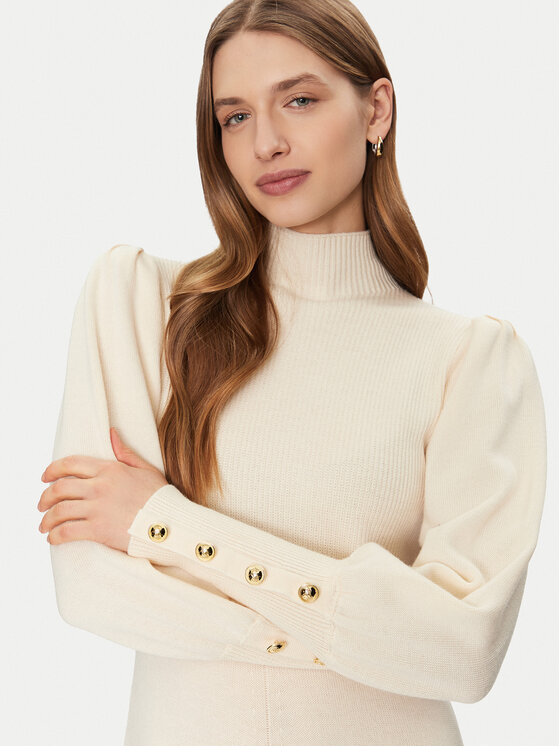 Luisa Spagnoli Luisa Spagnoli Úpletové šaty Magalin 58414 Écru Regular Fit