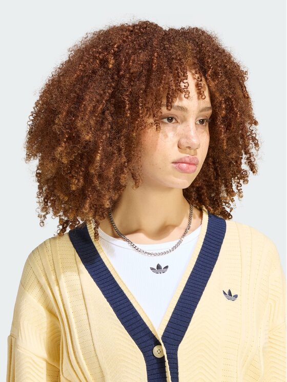 adidas adidas Kardigan 165001 Żółty Loose Fit