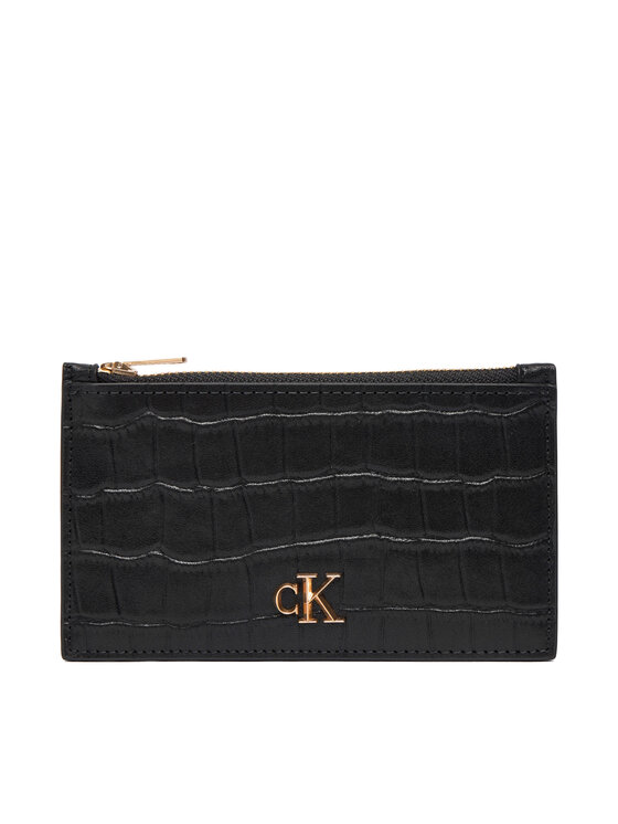 Calvin Klein Etui pentru carduri Ck Croc 6 Cc Cardcase LV04F1094G Negru