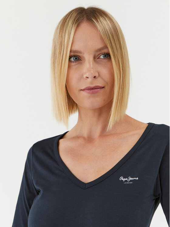 Pepe Jeans Pepe Jeans Bluza Corine PL505306 Mornarsko modra Regular Fit