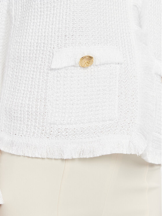Luisa Spagnoli Luisa Spagnoli Strickjacke Conforto 58327 Weiß Regular Fit
