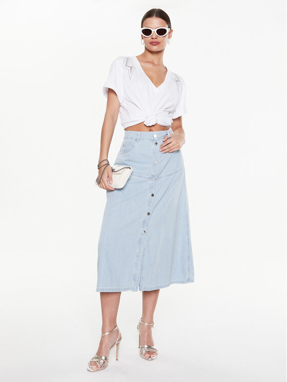 PINKO Pinko Džínsová sukňa Kitesurf 100828 A0MM Modrá Regular Fit